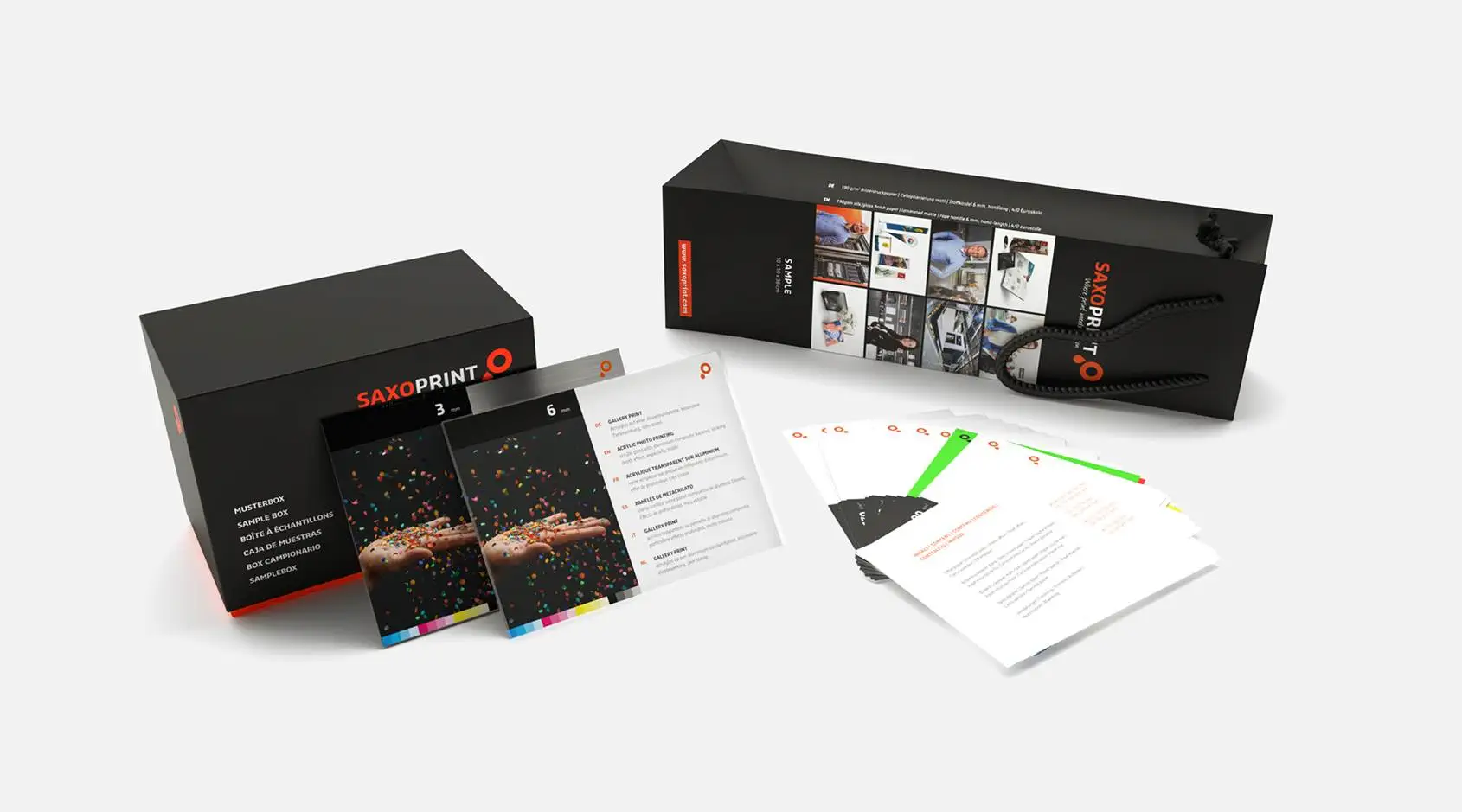 Produktmuster mit Branding oder neutral Produktmuster mit Branding oder neutral