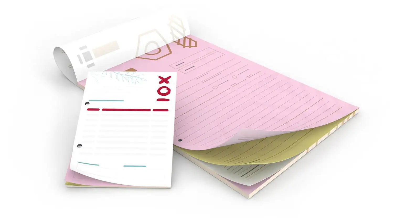Carnets autocopiants collés Carnets autocopiants collés
