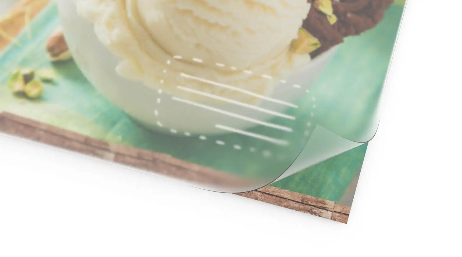Eiskarten mit Abdeckfolie drucken lassen Eiskarten mit Abdeckfolie drucken lassen
