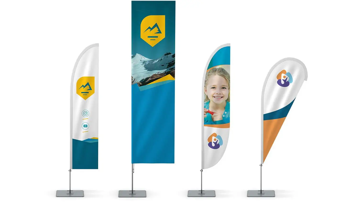 Alle Beachflagformen im Überblick Alle Beachflagformen im Überblick